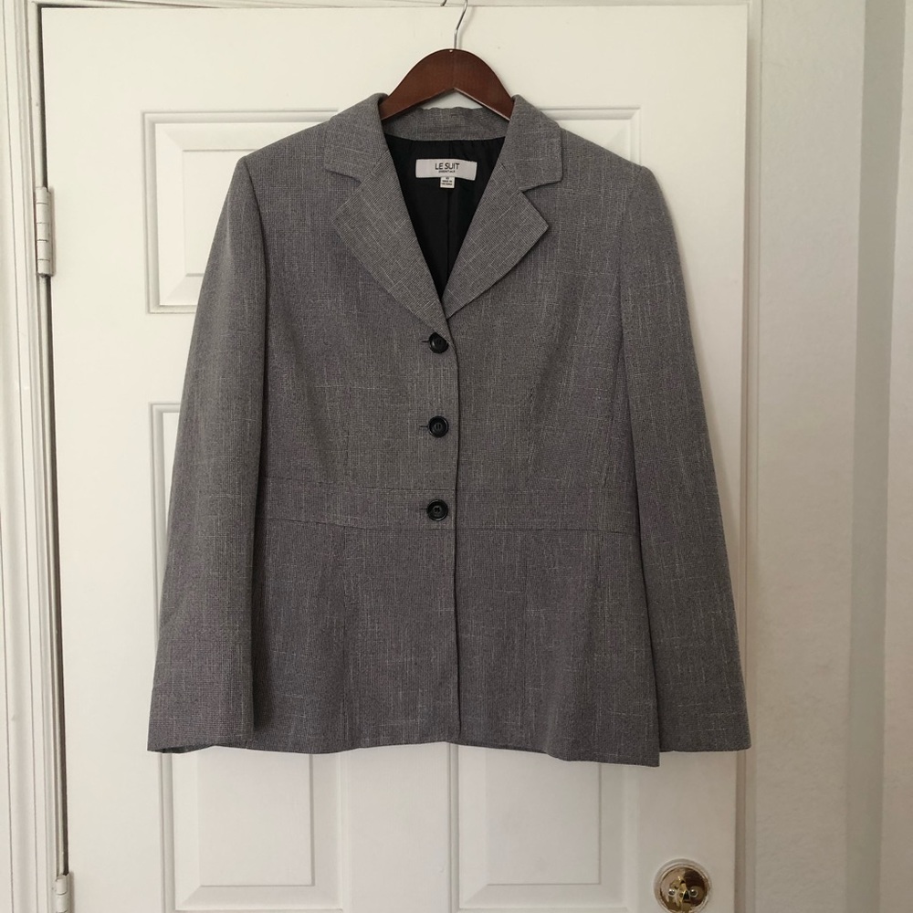 Le Suit Grey Size 10 Women’s Blazer